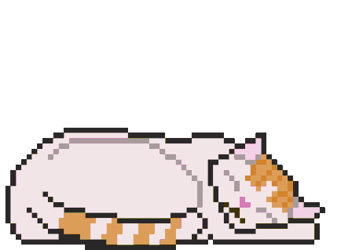 Animated pixel cat