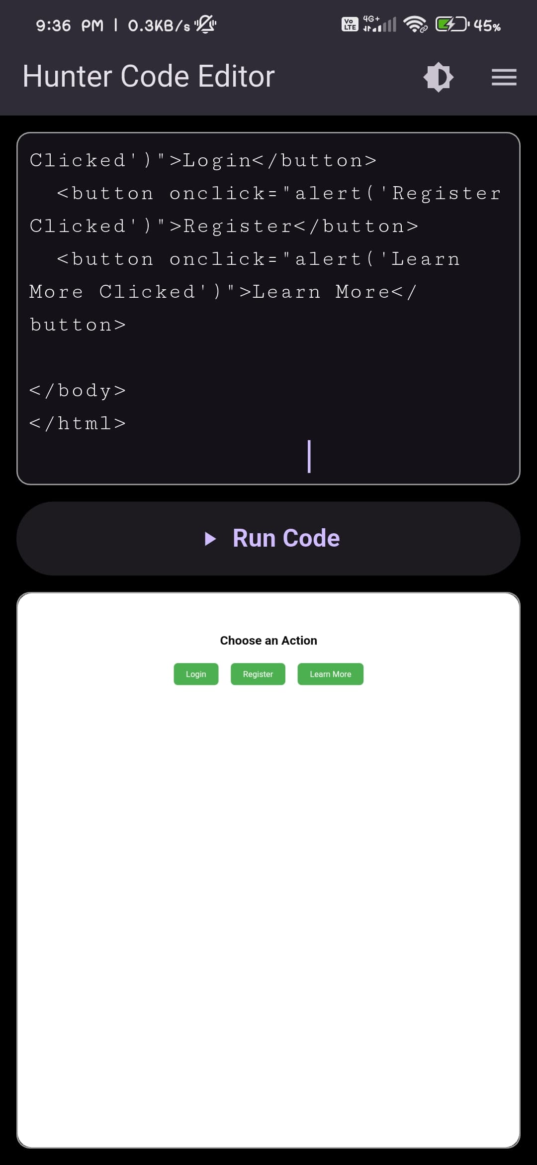 Hunter HTML Editor screenshot 3