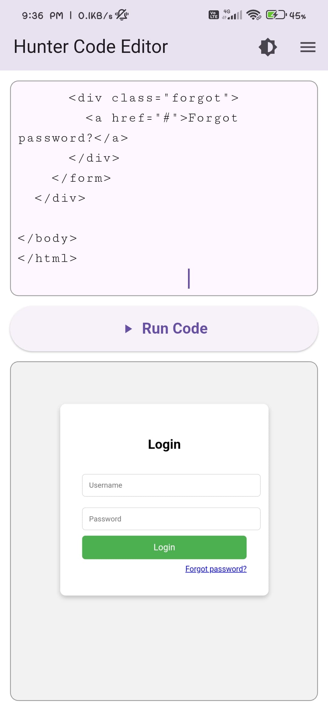 Hunter HTML Editor screenshot 4