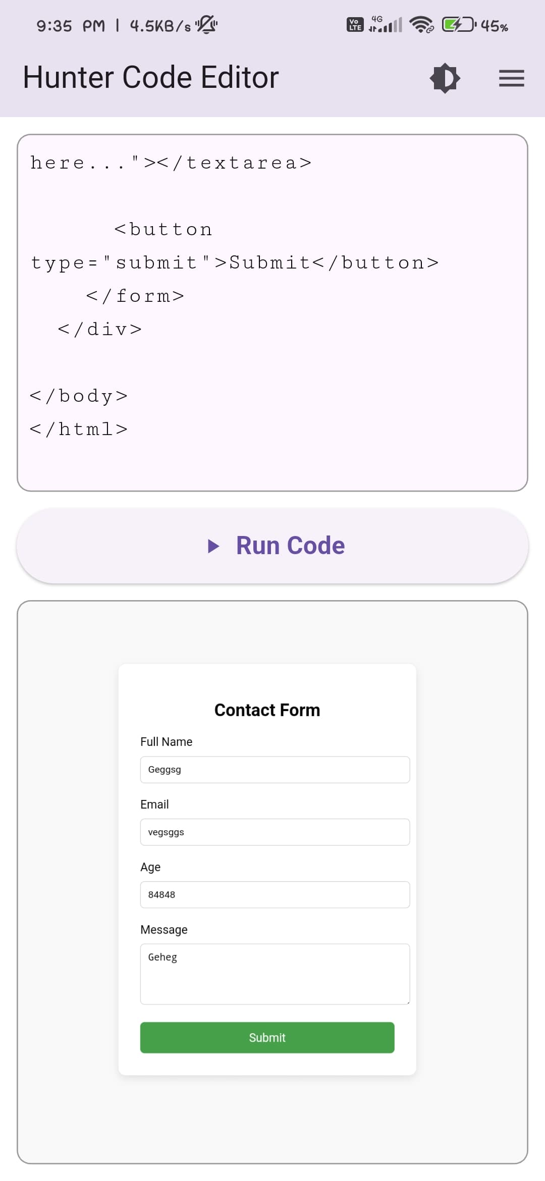 Hunter HTML Editor screenshot 5